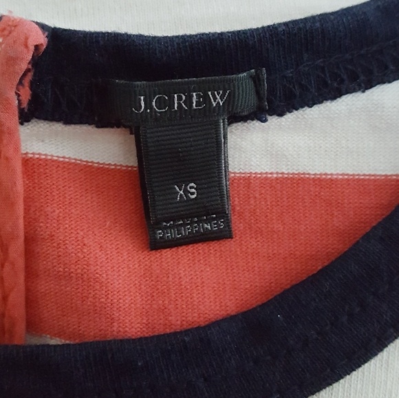 J. Crew rugby striped salmon shift dress size xs - Picture 5 of 5